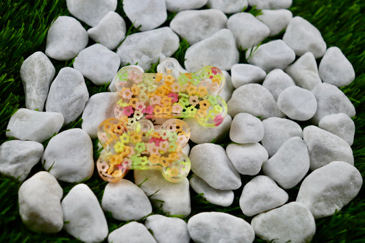 Chapitas flores fluor