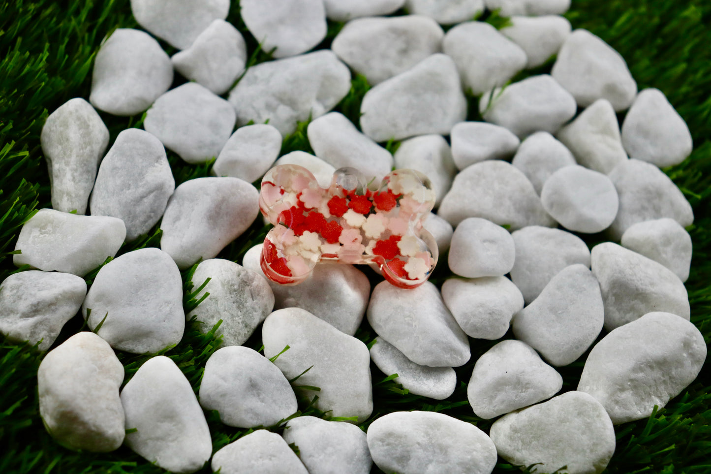 Chapitas rosa y rojo