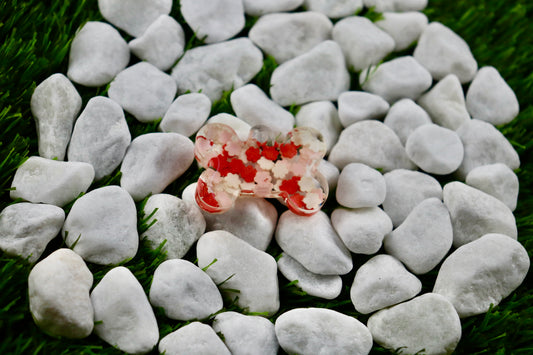 Chapitas rosa y rojo